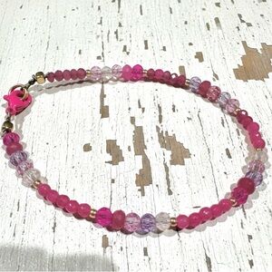 Chic Pink Beaded Bracelet